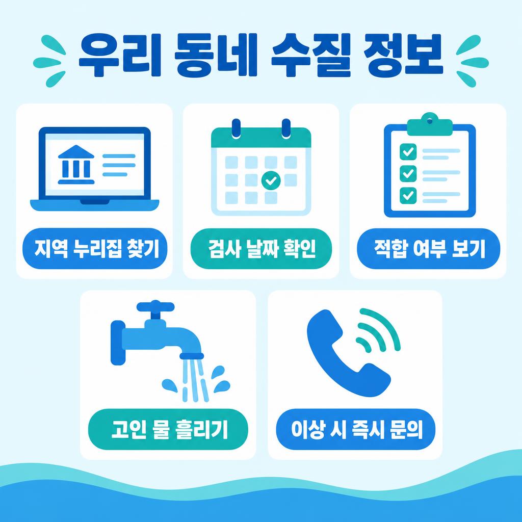 우리 동네 수질 정보 확인 방법 3단계, 수돗물 안전하게 마시는 법