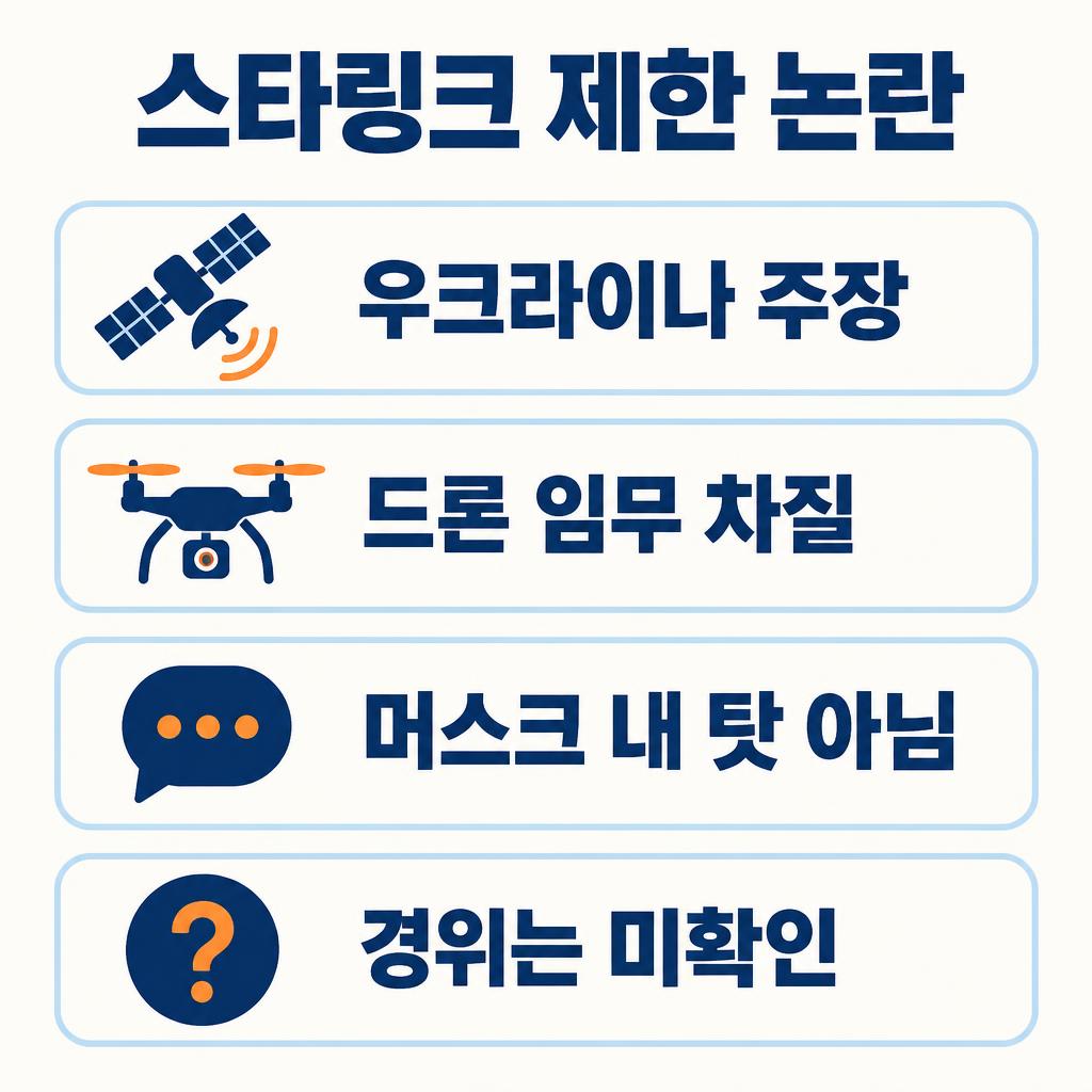스타링크 우크라이나 제한 논란, 알아야 할 3가지