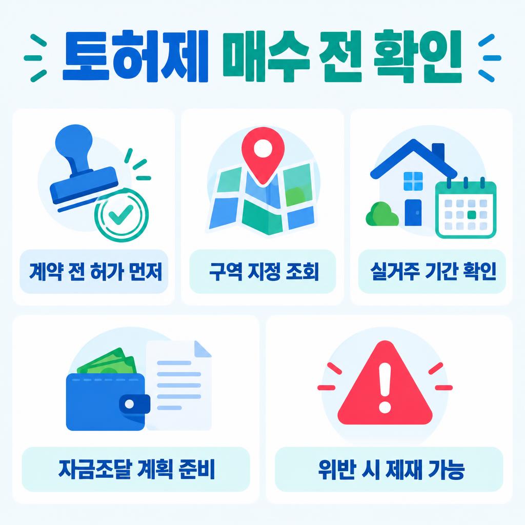 토지거래허가구역 뜻과 실거주 의무 2년, 아파트 매수 전 확인 5가지