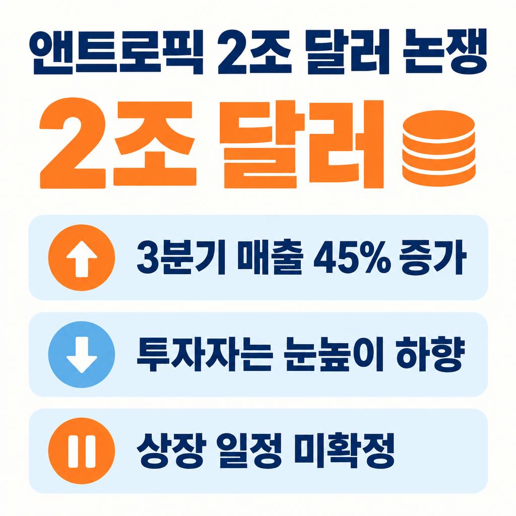 앤트로픽 상장 앞두고 2조 달러 몸값 논쟁, 핵심 3가지