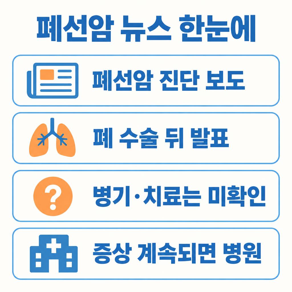 폐선암 증상 궁금하다면, 교황 레오 14세 진단 뉴스 정리