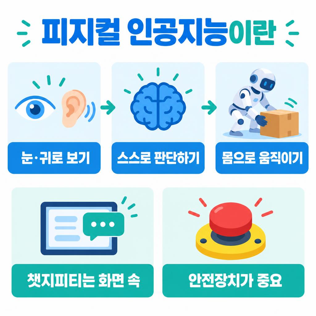 피지컬 AI가 보고 판단하고 움직이는 과정 인포그래픽