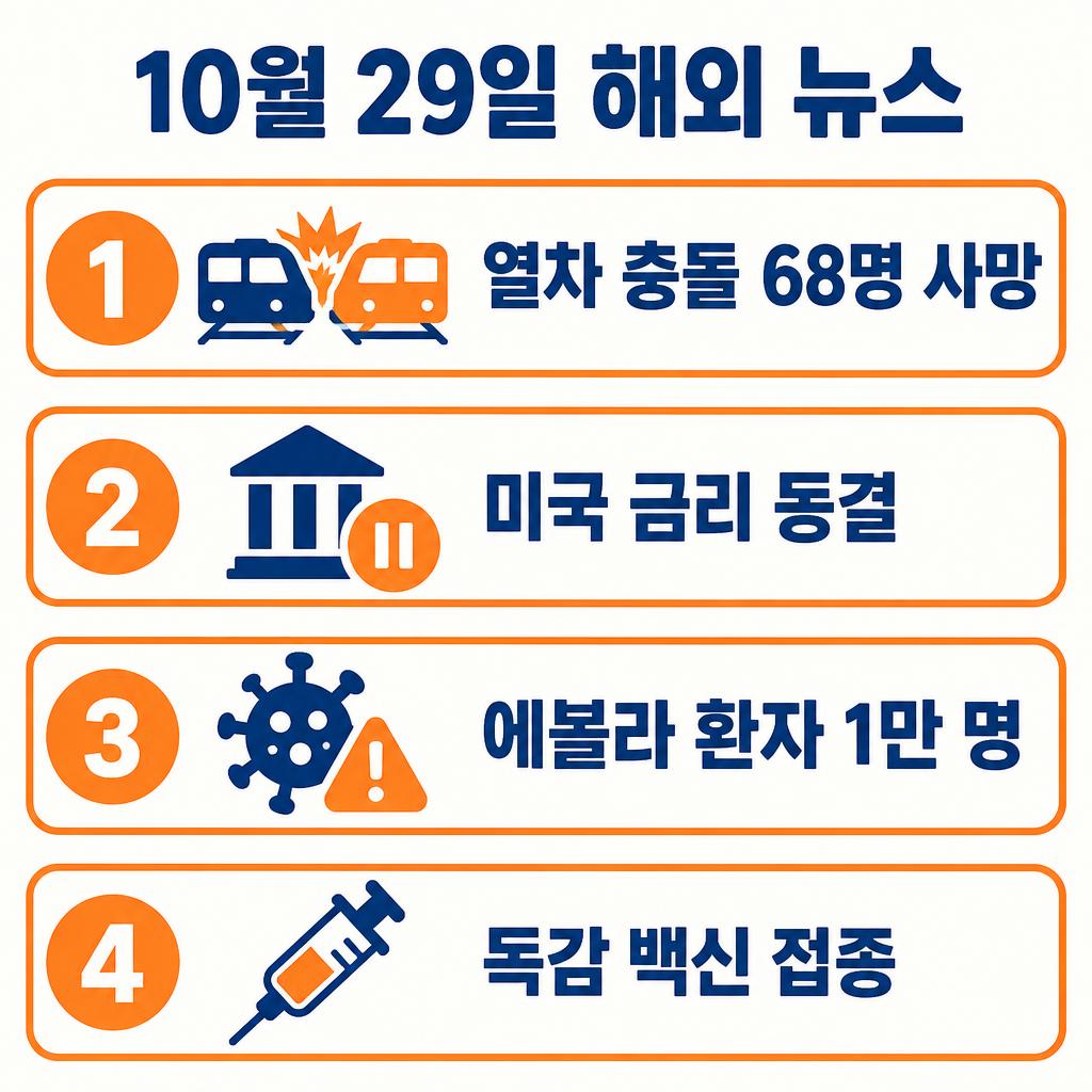 10월 29일 해외 뉴스 20건을 정리한 인포그래픽